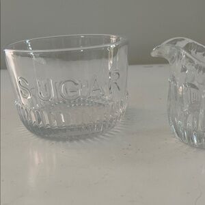 Granny core style  Glass Sugar and Creamer Set